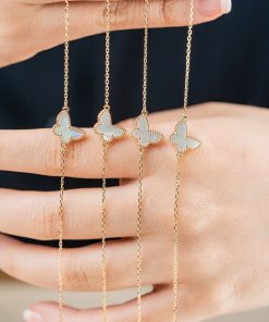 Van Cleef & Arpels Alhambra Butterfly Bracelet Custom Yellow Gold 18k (2)