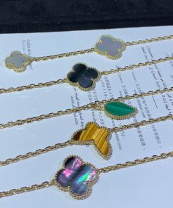 Van Cleef & Arpels Alhambra Lucky Spring Long Necklace Custom 18K Rose Gold 12 Motifs (2)