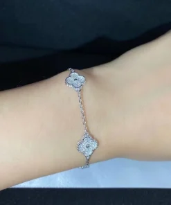 Van Cleef & Arpels Alhambra Women Bracelet White Gold Custom