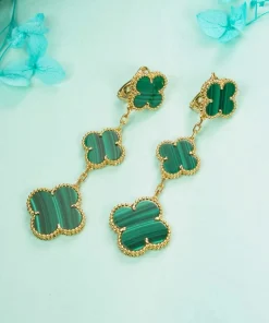 Van Cleef & Arpels Alhambra Women Earrings 18K Gold Custom (2)