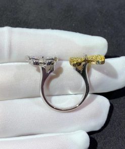Van Cleef & Arpels Butterfly Ring Womens Custom Natural Diamond 18K Gold (2)