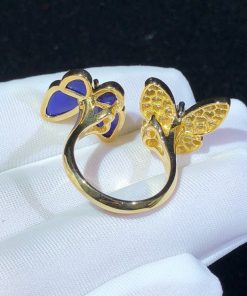 Van Cleef & Arpels Butterfly Womens Rings Gemstone Diamond 18K Gold Custom (2)