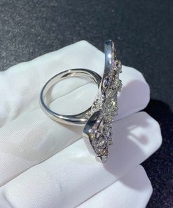 Van Cleef & Arpels Flying Butterfly Rings Custom 18K White Gold Natural Diamond (2)