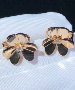 Van Cleef & Arpels Frivole Earring Remake Natural Diamond 18K Rose Gold (2)