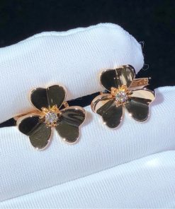 Van Cleef & Arpels Frivole Earring Remake Natural Diamond 18K Rose Gold (2)