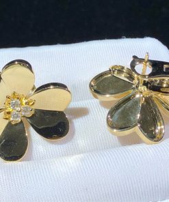 Van Cleef & Arpels Frivole Earrings Remake Natural Diamond 18K Gold (2)