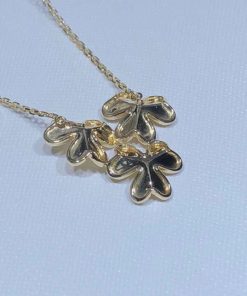 Van Cleef & Arpels Frivole Necklace 3 Motifs Natural Diamond 18K Gold Remake (2)