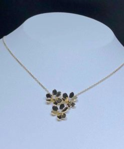 Van Cleef & Arpels Frivole Necklace 3 Motifs Natural Diamond 18K Gold Remake (2)