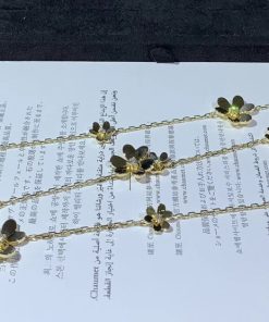 Van Cleef & Arpels Frivole Necklace Womens Natural Diamond 18K Gold Custom (2)