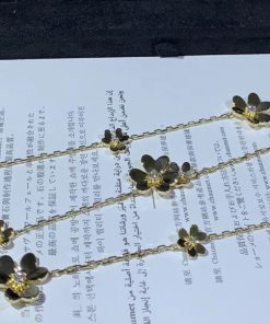 Van Cleef & Arpels Frivole Necklace Womens Natural Diamond 18K Gold Custom (2)