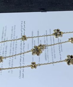 Van Cleef & Arpels Frivole Necklace Womens Natural Diamond 18K Gold Custom (2)