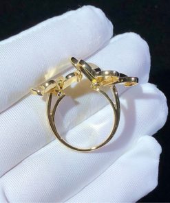 Van Cleef & Arpels Frivole Rings 2 Motifs Natural Diamond 18K Gold Custom (2)