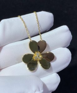 Van Cleef & Arpels Frivole Womens Necklace Natural Diamond 18K Gold Custom (2)