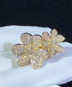 Van Cleef & Arpels Frivole Womens Ring Custom 18K Gold Natural Diamond (2)