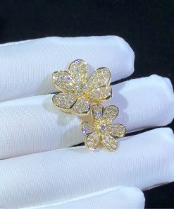 Van Cleef & Arpels Frivole Womens Ring Custom 18K Gold Natural Diamond (2)