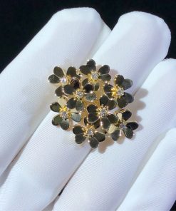 Van Cleef & Arpels Frivole Womens Ring Custom Natural Diamond 18K Gold (2)
