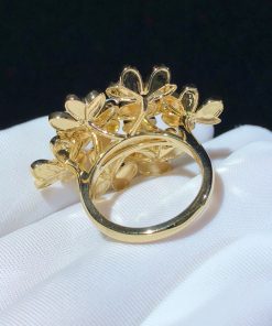 Van Cleef & Arpels Frivole Womens Ring Custom Natural Diamond 18K Gold (2)