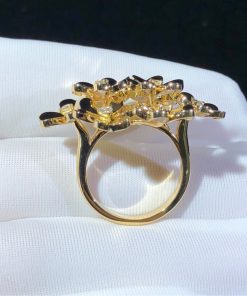 Van Cleef & Arpels Frivole Womens Ring Custom Natural Diamond 18K Gold (2)