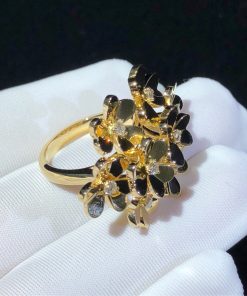 Van Cleef & Arpels Frivole Womens Ring Custom Natural Diamond 18K Gold (2)