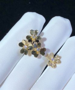 Van Cleef & Arpels Frivole Womens Ring Natural Diamond 18K Gold Custom (2)