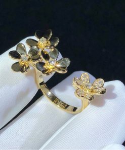 Van Cleef & Arpels Frivole Womens Ring Natural Diamond 18K Gold Custom (2)
