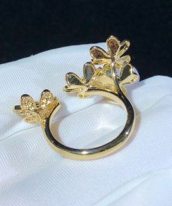 Van Cleef & Arpels Frivole Womens Ring Natural Diamond 18K Gold Custom (2)