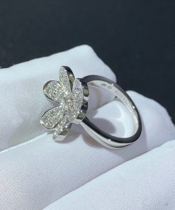 Van Cleef & Arpels Frivole Womens Rings Natural Diamond 18K White Gold Custom (2)