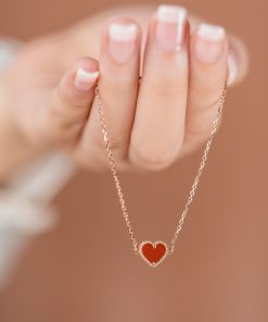 Van Cleef & Arpels Heart Shape Alhambra Bracelet Custom Rose Gold 18k (2)