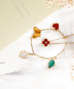 Van Cleef & Arpels Lucky Alhambra Bracelet 4 Motifs Gold 18k Custom Jewelry (2)