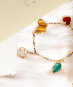 Van Cleef & Arpels Lucky Alhambra Bracelet 4 Motifs Gold 18k Custom Jewelry (2)