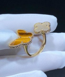 Van Cleef & Arpels Lucky Alhambra Rings Remake 18K Gold Mother Of Pearl (2)