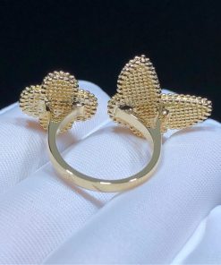 Van Cleef & Arpels Lucky Alhambra Rings Remake 18K Gold Mother Of Pearl (2)