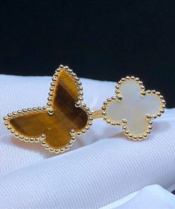 Van Cleef & Arpels Lucky Alhambra Rings Remake 18K Gold Mother Of Pearl (2)