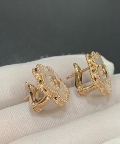 Van Cleef & Arpels Lucky Spring Earring Mother Of Pearl 18K Gold Custom (4)