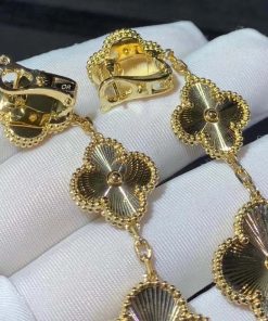 Van Cleef & Arpels Magic Alhambra Womens Earring Custom 18K Gold (2)