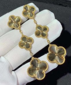 Van Cleef & Arpels Magic Alhambra Womens Earring Custom 18K Gold (2)