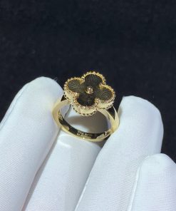 Van Cleef & Arpels Magic Alhambra Womens Ring Custom 18K Gold (2)