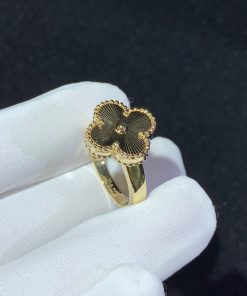 Van Cleef & Arpels Magic Alhambra Womens Ring Custom 18K Gold (2)