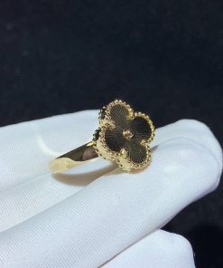 Van Cleef & Arpels Magic Alhambra Womens Ring Custom 18K Gold (2)