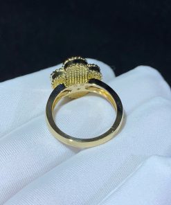 Van Cleef & Arpels Magic Alhambra Womens Ring Custom 18K Gold (2)