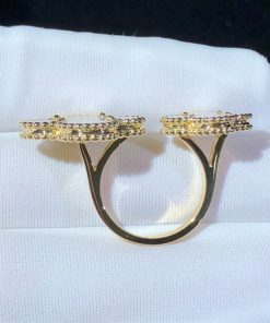 Van Cleef & Arpels Magic Alhambra Womens Rings Custom Mother Of Pearl 18K Gold (2)