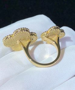 Van Cleef & Arpels Magic Alhambra Womens Rings Custom Mother Of Pearl 18K Gold (2)