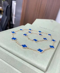 Van Cleef & Arpels Necklace And Bracelet Set Custom Rose Gold 18K (2)