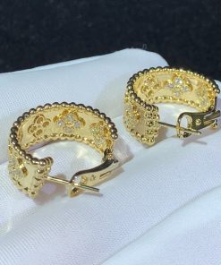 Van Cleef & Arpels Perlee Clovers Earring Natural Diamond 18K Gold Custom (2)