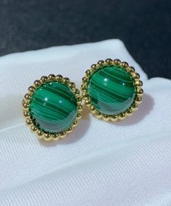 Van Cleef & Arpels Perlée Couleurs Earrings Custom Natural Gemstone 18K Gold (2)