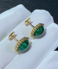 Van Cleef & Arpels Perlée Couleurs Earrings Custom Natural Gemstone 18K Gold (2)
