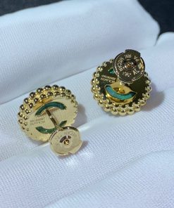 Van Cleef & Arpels Perlée Couleurs Earrings Custom Natural Gemstone 18K Gold (2)