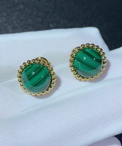 Van Cleef & Arpels Perlée Couleurs Earrings Custom Natural Gemstone 18K Gold (2)
