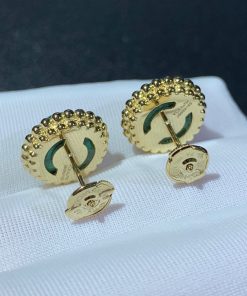 Van Cleef & Arpels Perlée Couleurs Earrings Custom Natural Gemstone 18K Gold (2)