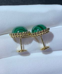 Van Cleef & Arpels Perlée Couleurs Earrings Custom Natural Gemstone 18K Gold (2)